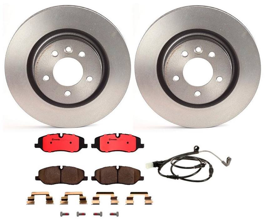 Land Rover Brakes Kit - Brembo Pads and Rotors Front (337mm) (Ceramic) SEM500062 - Brembo 1533046KIT